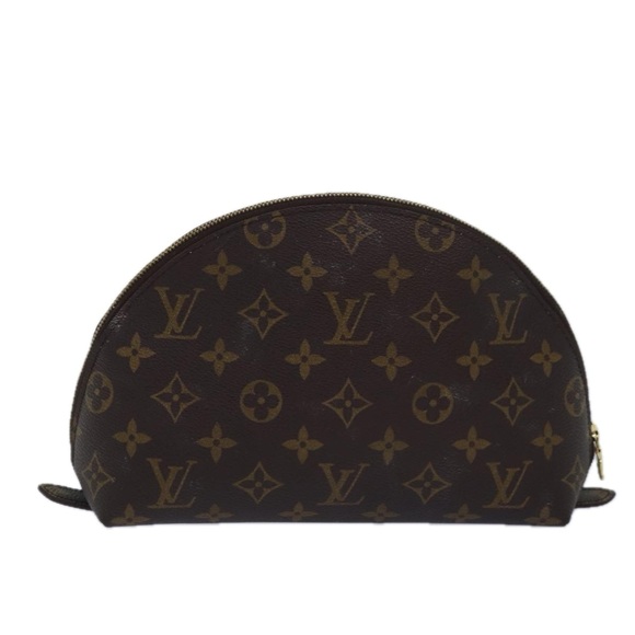 LOUIS VUITTON Monogram Trousse Demi Ronde Cosmetic Pouch M47520 LV Auth 77563 - Picture 13 of 16